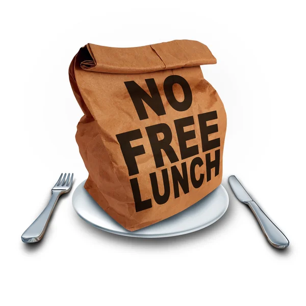 自由な昼食無し — ストック写真
