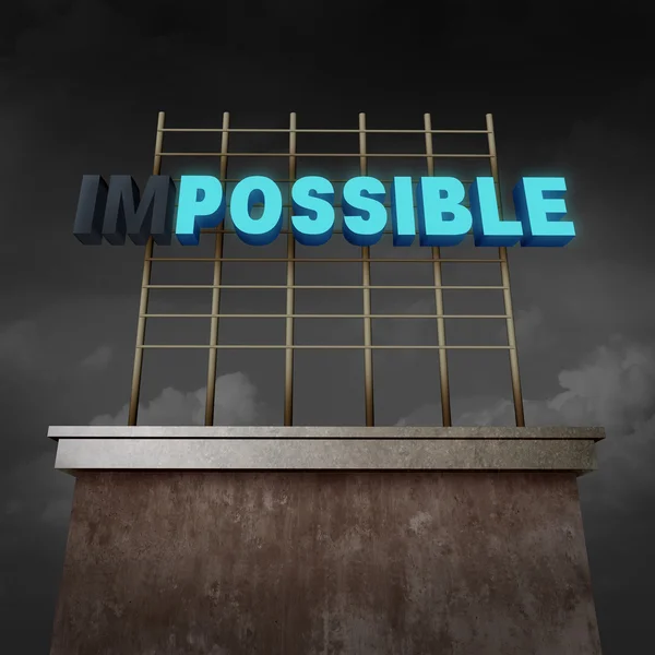 Unmöglich bis unmöglich — Stockfoto
