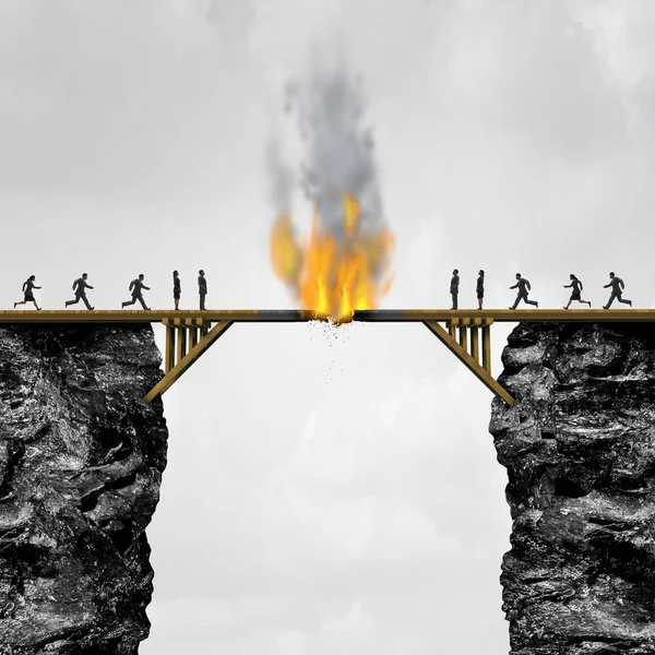 Burning Bridges koncept — Stockfoto