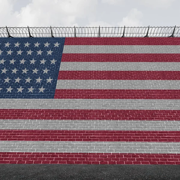 Pared fronteriza americana — Foto de Stock