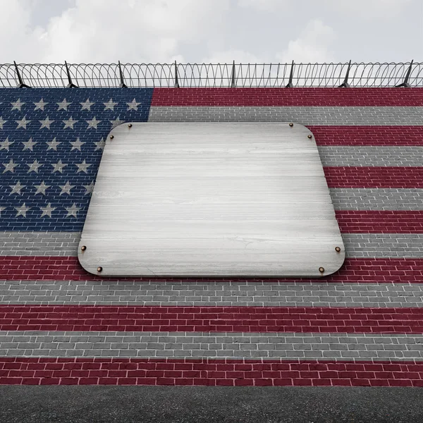 United States Wall Blank Sign — Stock Photo, Image