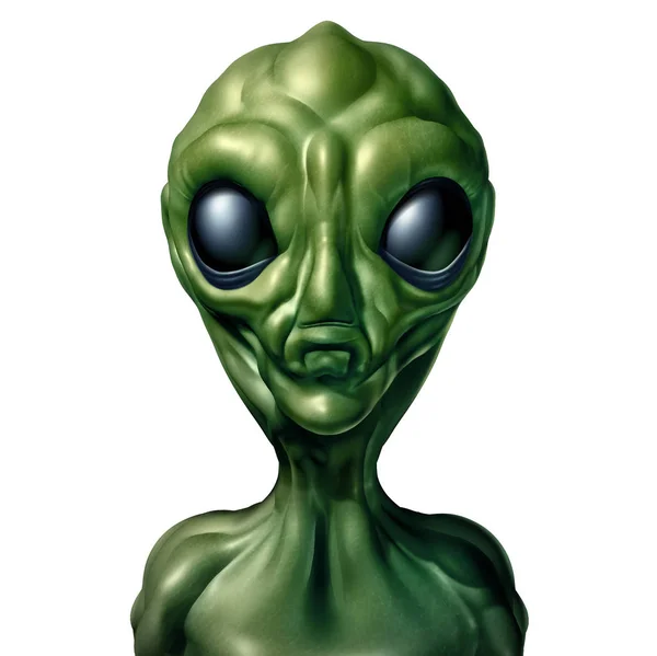 Personagem alienígena isolado — Fotografia de Stock