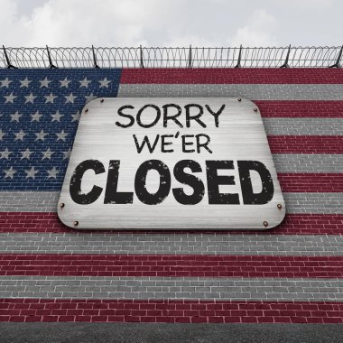 Closed American Border clipart