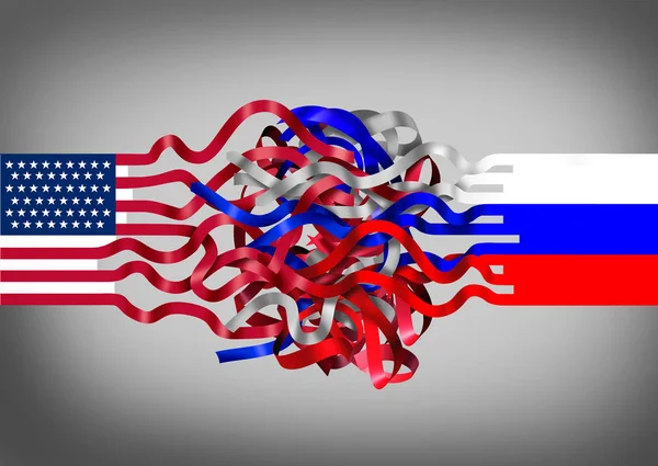 Russland vereinigte Staaten Krise — Stockfoto