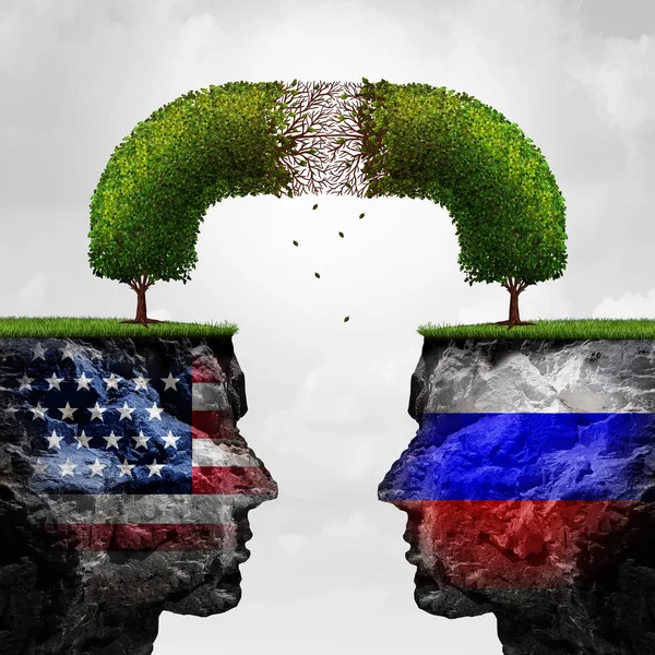 러시아 미국 관계 문제 — 스톡 사진