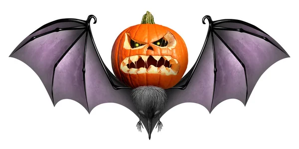 Halloween fledermaus jack o laterne — Stockfoto