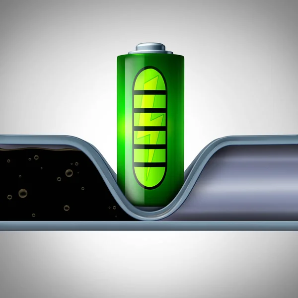 Tecnologia de bateria interrompendo a indústria de petróleo — Fotografia de Stock