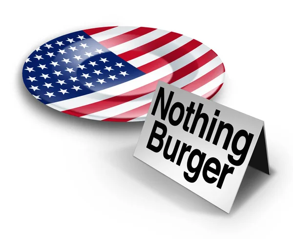 Πολιτική τίποτα Burger — Φωτογραφία Αρχείου