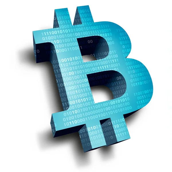 Bitcoin-Symbol als Finanzsymbol — Stockfoto