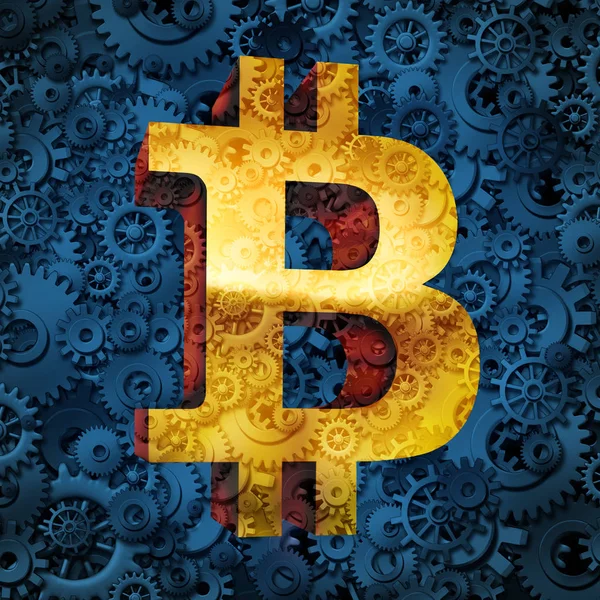 Geschäft mit Bitcoin-Währungen — Stockfoto