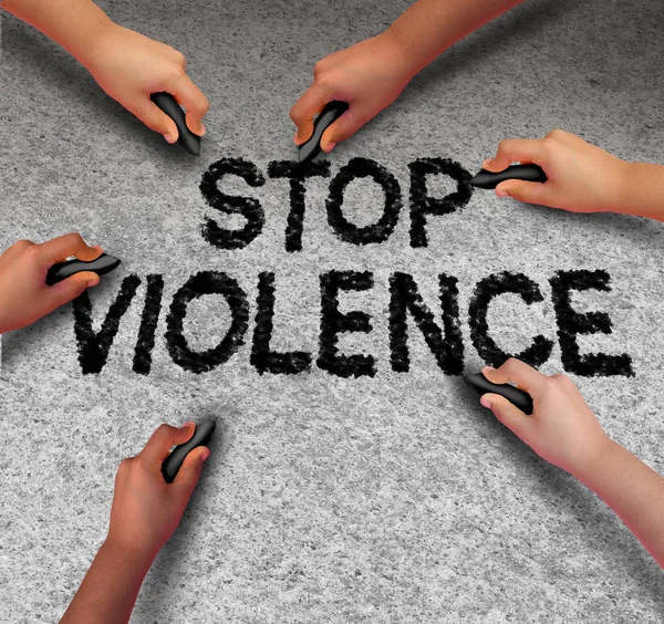 Stoppa våld Symbol — Stockfoto