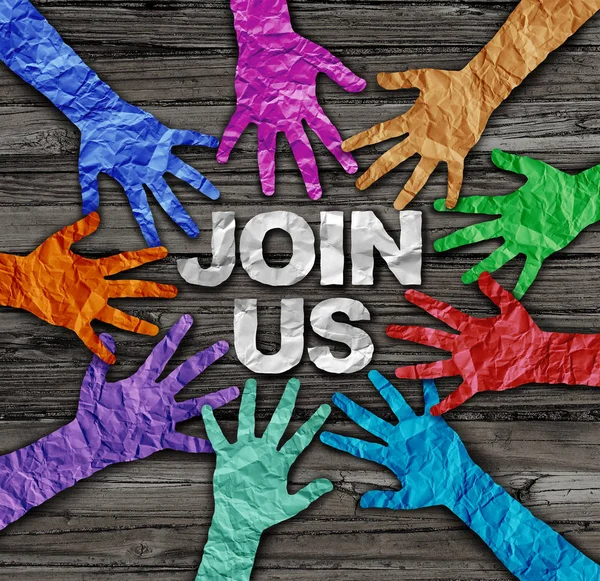 Join Us Symbol — Stock Photo, Image