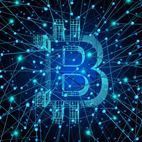 Technologie des Bitcoin-Netzwerks — Stockfoto