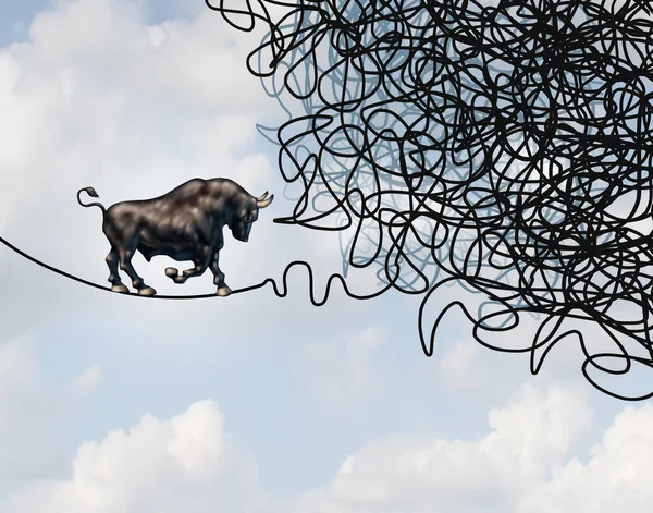 Bull Stock Market Direction confondue — Photo