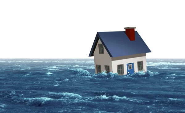 Flooding House Symbol — Stock Photo, Image