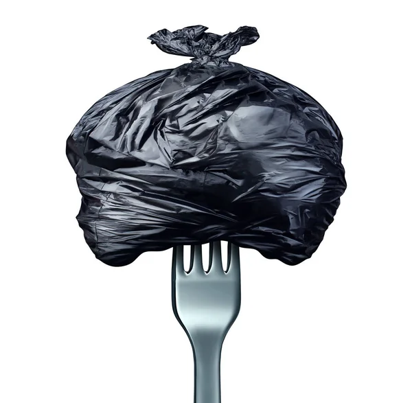 Müll-Symbol essen — Stockfoto