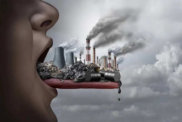 Giftige vervuiling in het menselijk lichaam — Stockfoto