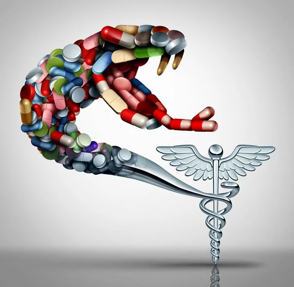 Gesundheitsgefährdung durch Medikamente — Stockfoto