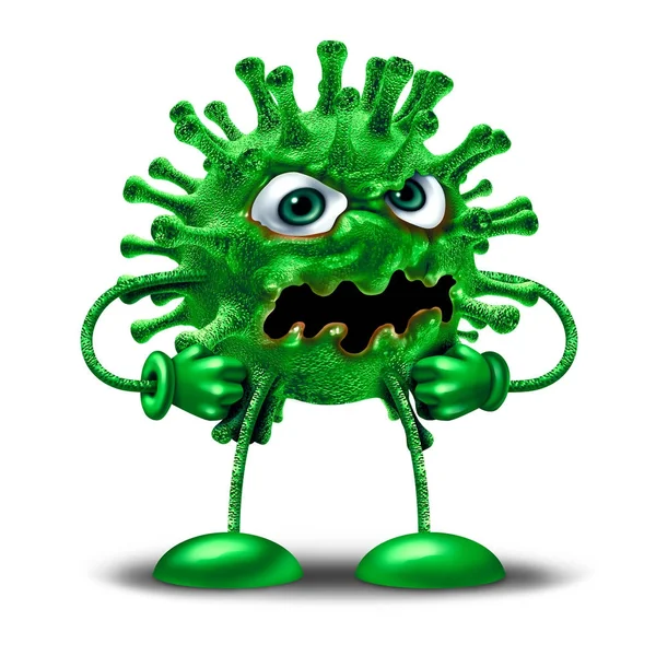 Cartoon Virus Character — Stock Photo, Image