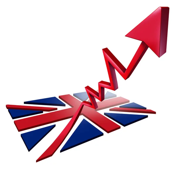 Brittiska ekonomin på högvarv — Stockfoto