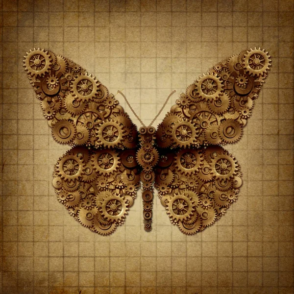Dampfpunk-Schmetterling — Stockfoto