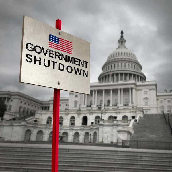 アメリカ合衆国政府のシャット ダウン — ストック写真