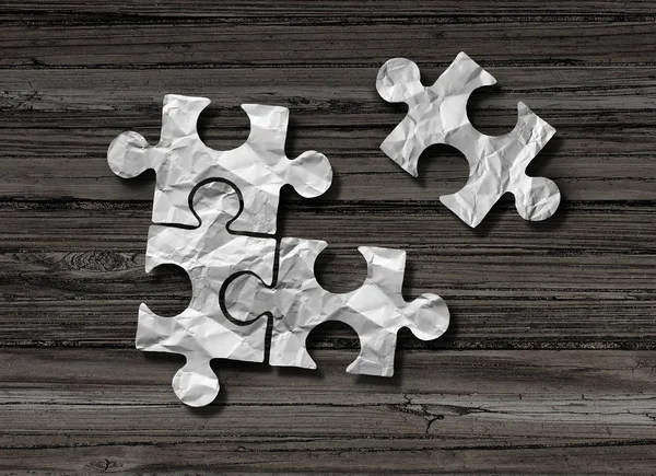 Puzzle Business Solution Concept — Stock Photo, Image