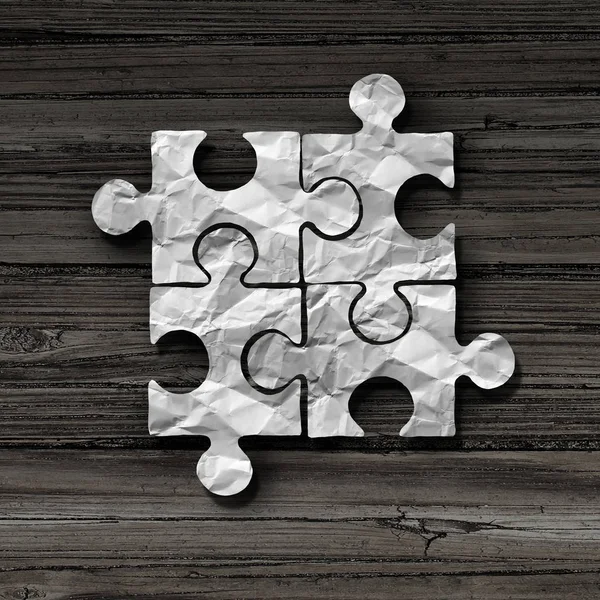 Geschäftliches Puzzle-Konzept — Stockfoto