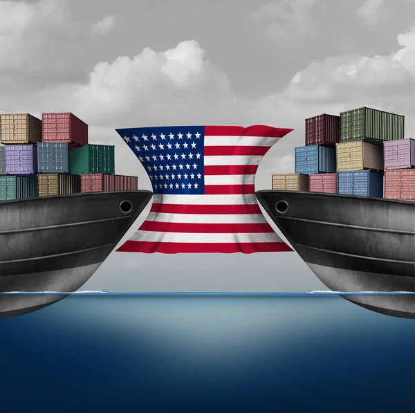 Ograniczenie handlu amerykański — Zdjęcie stockowe