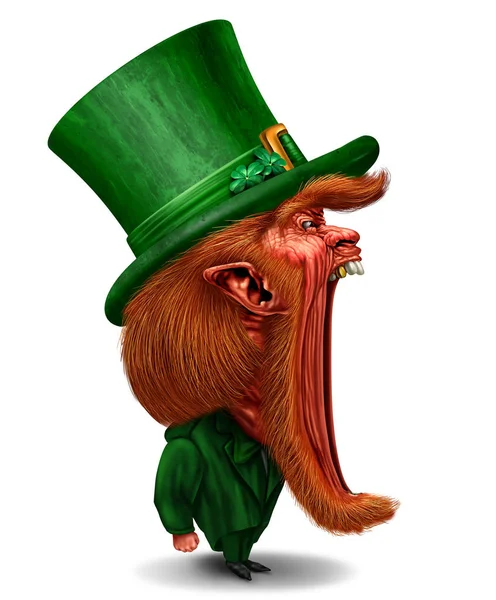 Rajzfilm Leprechaun St Patricks Day Karakter — Stock Fotó