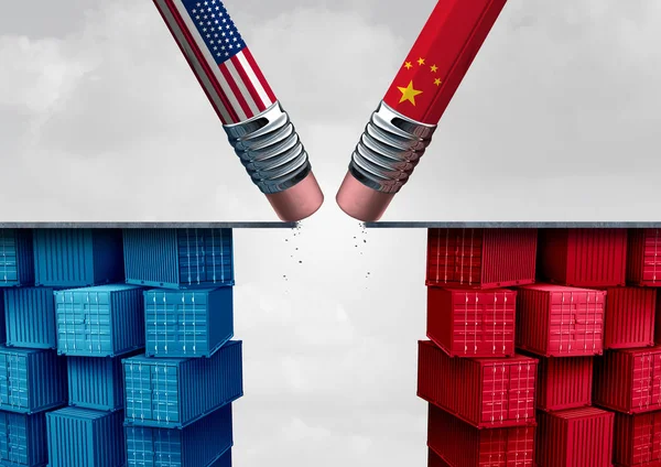 Crisis van de handel van China Verenigde Staten — Stockfoto