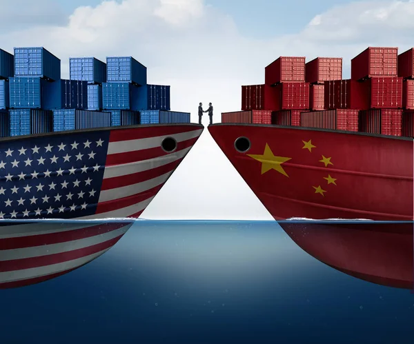 Chine Accord commercial des États-Unis — Photo