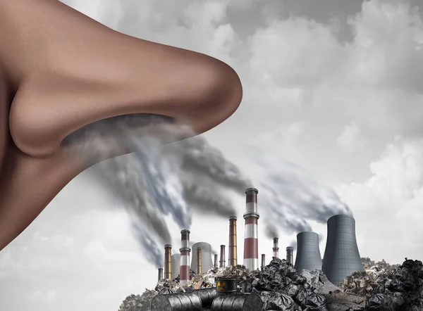 Breathing Toxic Pollution — Stock Photo, Image