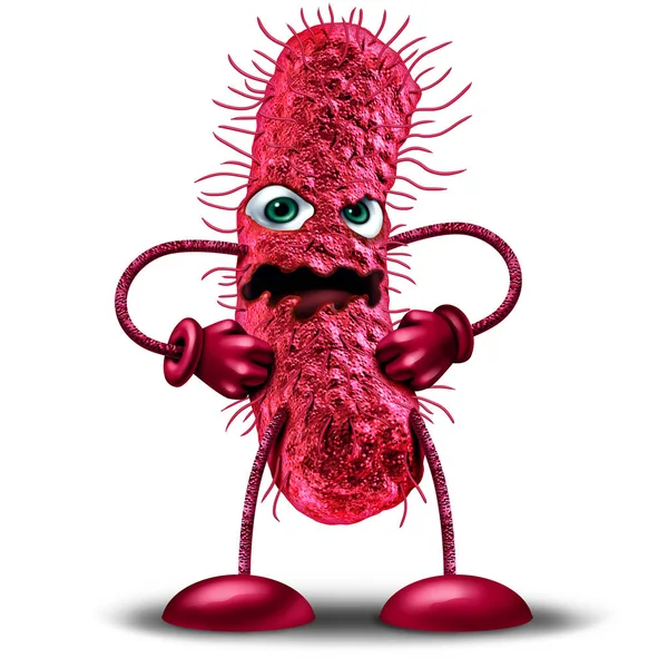 Caráter de bactérias dos desenhos animados — Fotografia de Stock