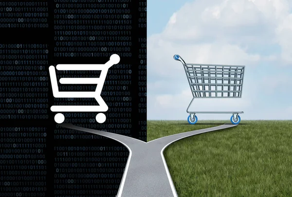 Shopping online e offline — Foto Stock