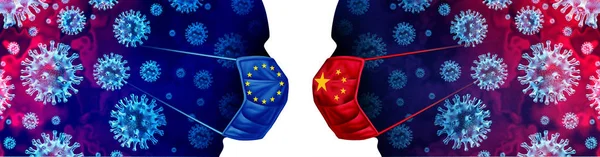 Surto de gripe na China Europa — Fotografia de Stock