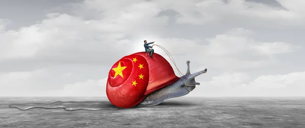 Trage Chinese economie — Stockfoto