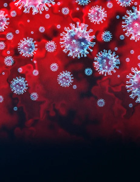 Koronavirová Pandemie Koronaviry Chřipky Pozadí Jako Nebezpečný Chřipka Kmen Případy — Stock fotografie