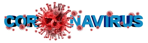Farosymbol För Coronavirus Och Risk För Folkhälsan Och Influensautbrott Eller — Stockfoto