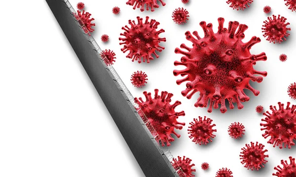 Controle Propagação Vírus Restrição Doença Evitar Restrições Viagem Vírus Devido — Fotografia de Stock