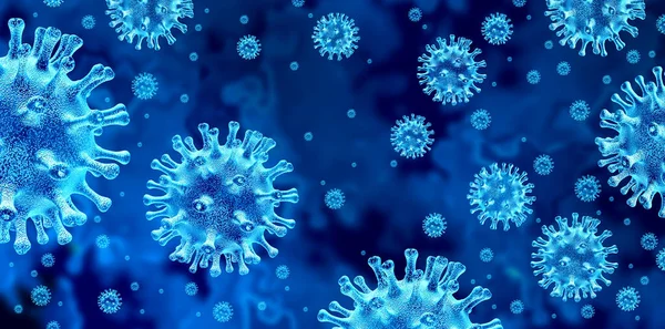 Covid Virus Ausbruch Und Coronavirus Influenza Hintergrund Als Gefährliche Grippefälle — Stockfoto