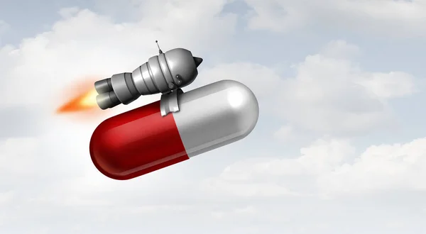Logistyka Farmaceutyczna Szybka Ulga Dzięki Medycynie Leczeniu Lekami Jako Symbol — Zdjęcie stockowe