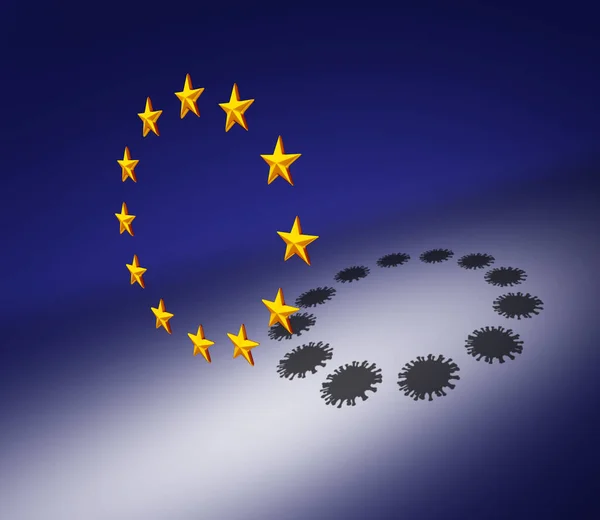 Brote Coronavirus Unión Europea Pandemia Enfermedades Europa Países Como Francia — Foto de Stock