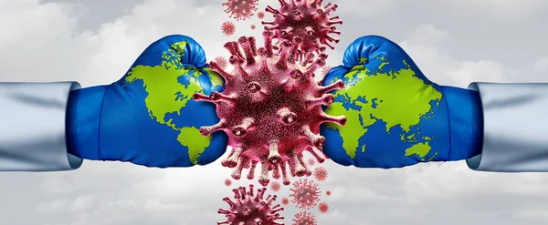 Strategi Kesehatan Global Dan Vaksin Virus Atau Flu Dan Koronavirus — Stok Foto