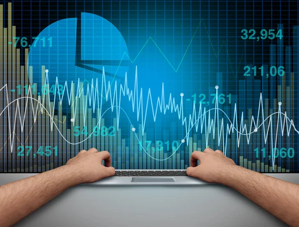 Investimenti Online Trading Borsa Economica Internet Come Investitore Che Effettua — Foto Stock