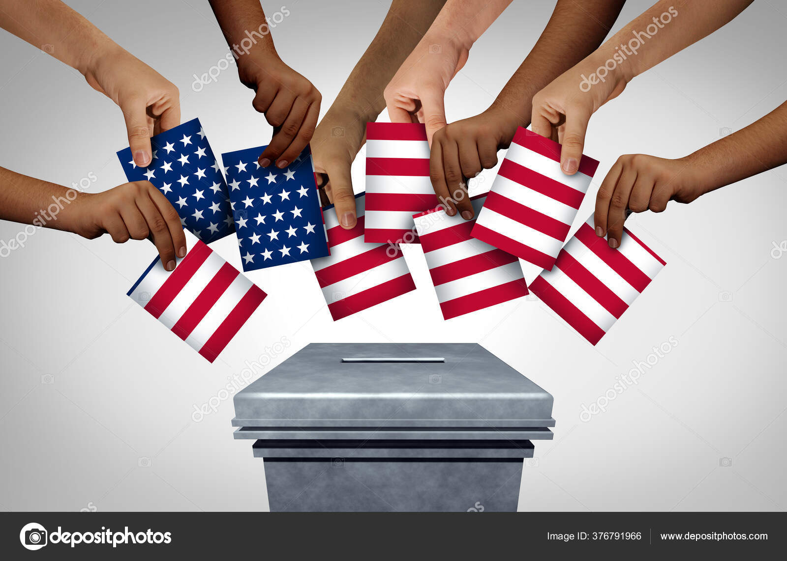커뮤니티 투표와 다양성 요소가 민주주의에서 미국의 민주적 권리로 투표소에서 투표를 — 스톡 사진 © lightsource  #376791966