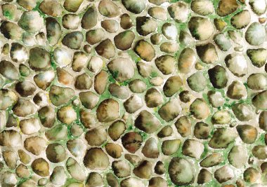 Sulu Boya Dikişsiz taş desen. El doku boyalı. 