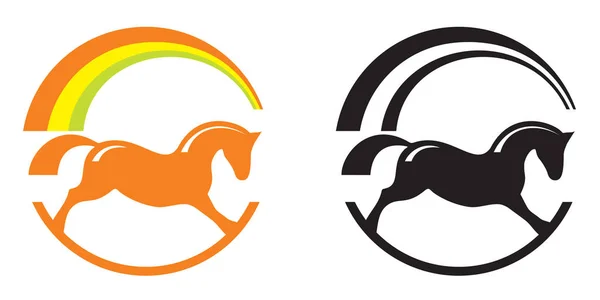Schaukelpferd. Pony Sport Logo. — Stockvektor