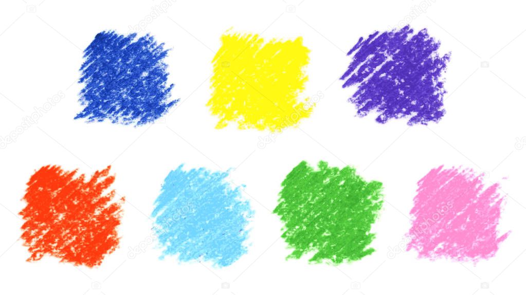 Crayon pastel chalks design elements. Texture - multicolor pastel chalks. 