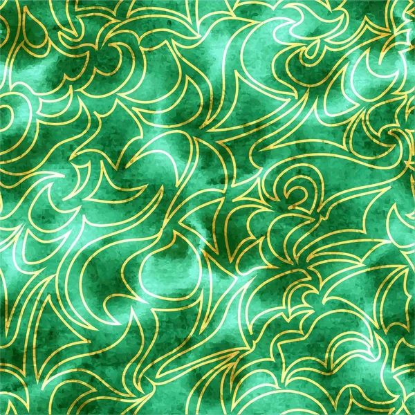 Aquarell Welle nahtloses Muster. Wasser Flüssigkeit Textur. — Stockvektor